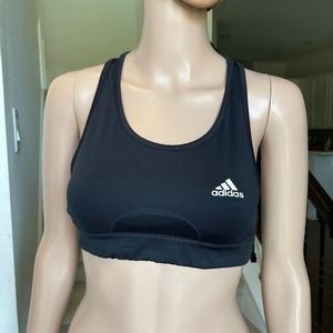 Adidas Athletic Bra Black women Sz M pre-owned